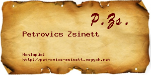 Petrovics Zsinett névjegykártya